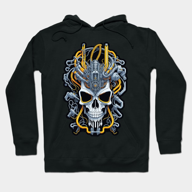 Mecha Skull S03 D83 Hoodie by Houerd